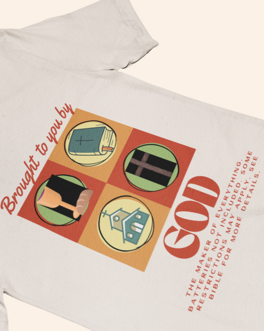 'Retro Ad - Brought To You By God' Lady's Tee
