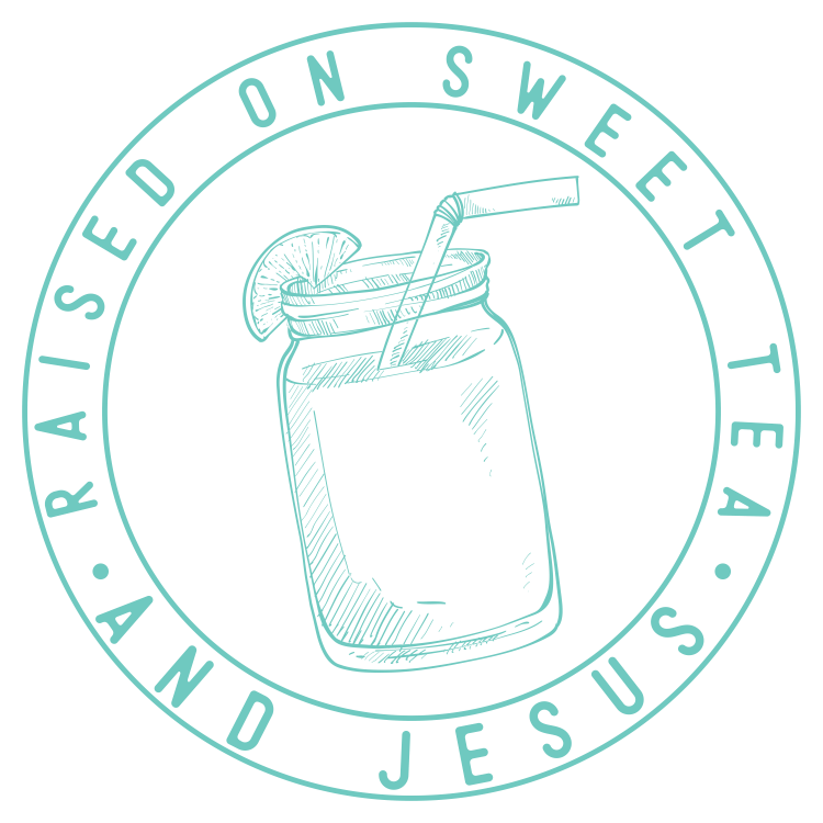'Raised On Sweet Tea And Jesus' Lady's Tee
