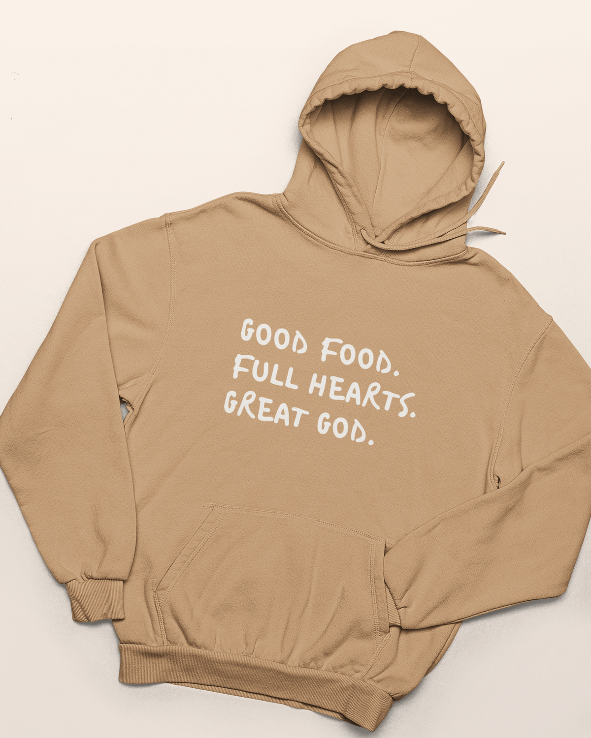 'Good Food, Full Hearts, Great God' Lady's Hoodie
