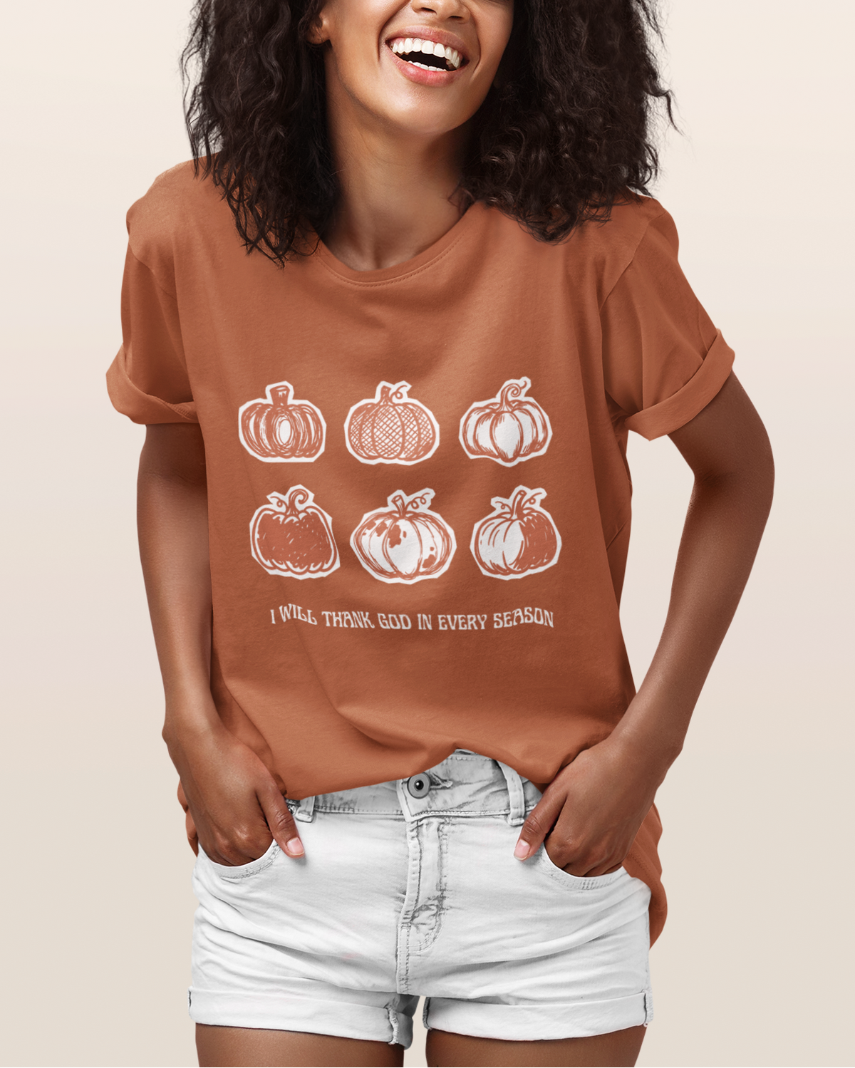 'I Will Thank God In Every Season' Lady's Tee