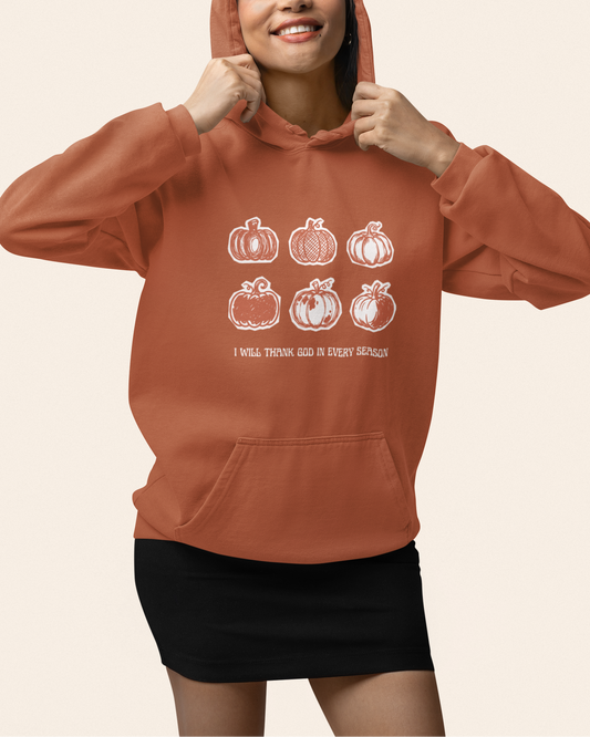 'I Will Thank God In Every Season' Lady's Hoodie