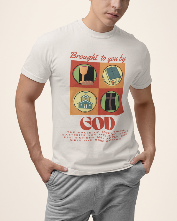 'Retro Ad - Brought To You By God'  Men's Tee