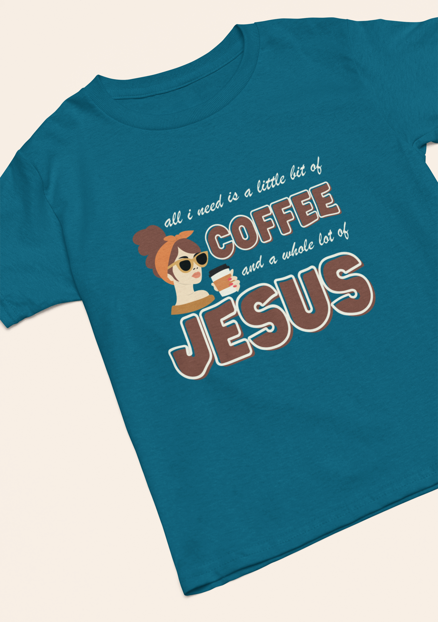 'Coffee and Jesus' Lady's Tee