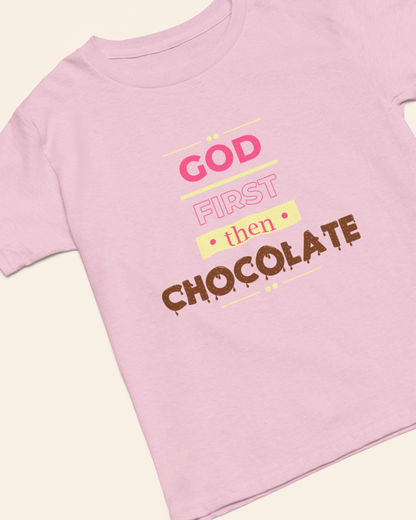 'God First - Then Chocolate' Lady's Tee