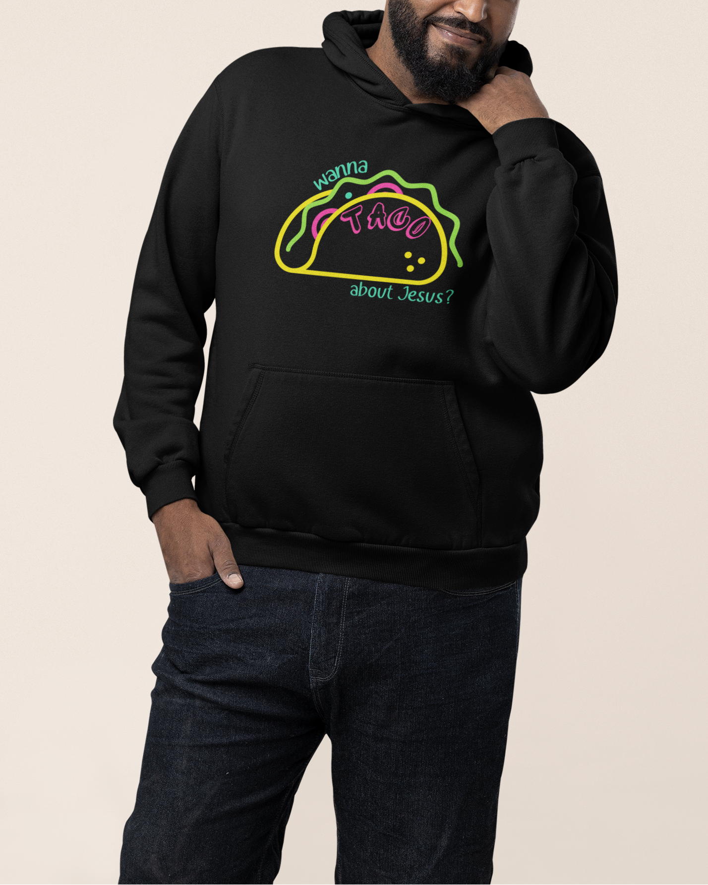 'Wanna Taco About Jesus' Men's Hoodie