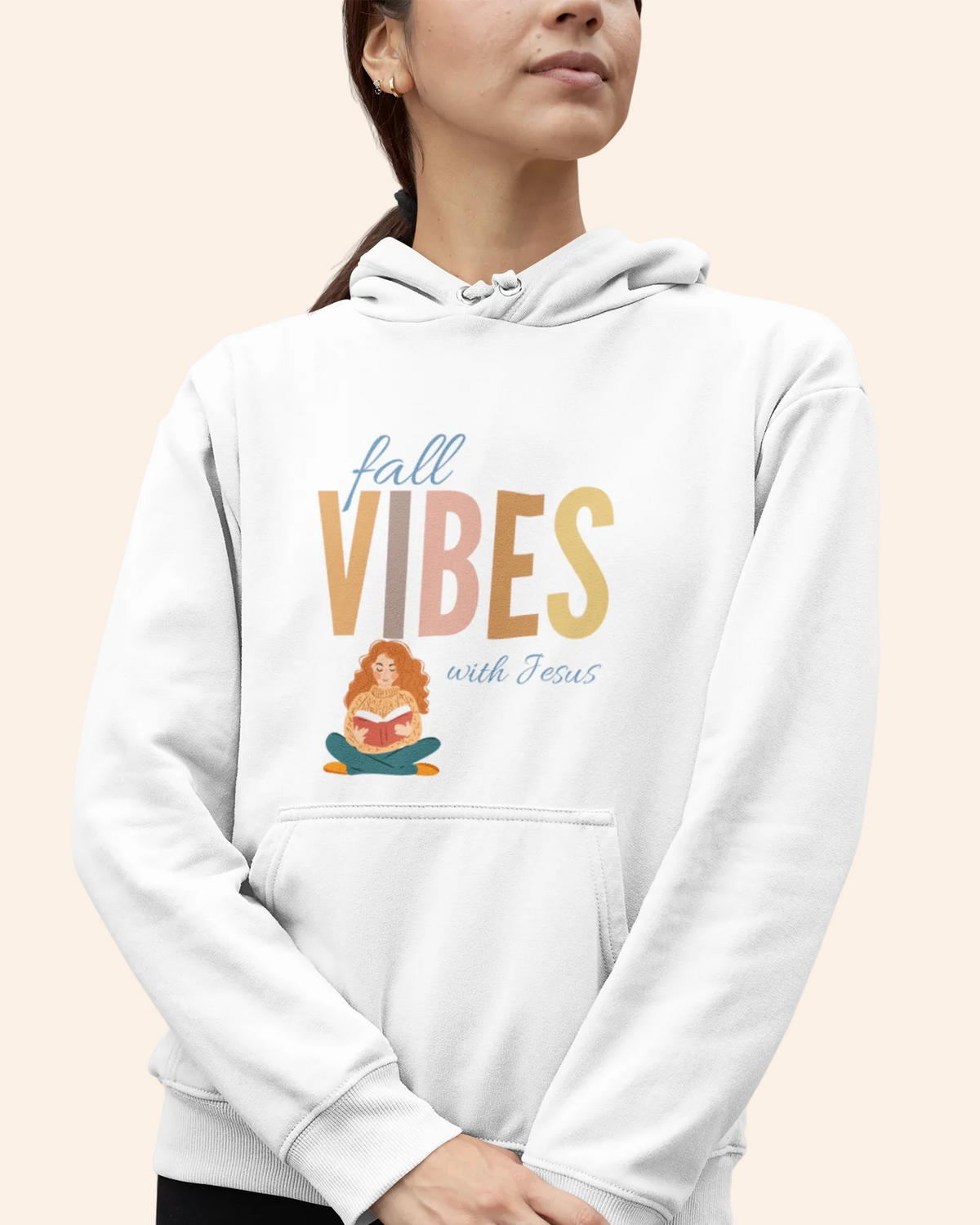 'Fall Vibes With Jesus' Lady's Hoodie