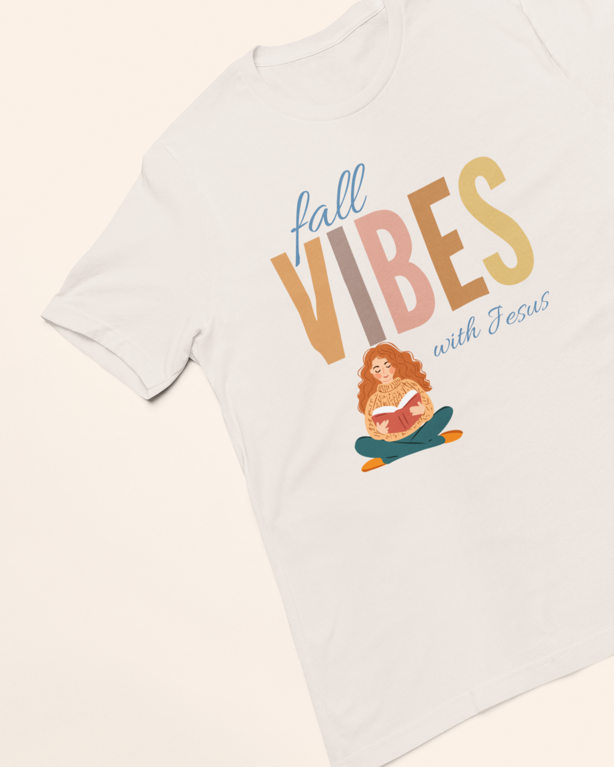 'Fall Vibes With Jesus' Lady's Tee
