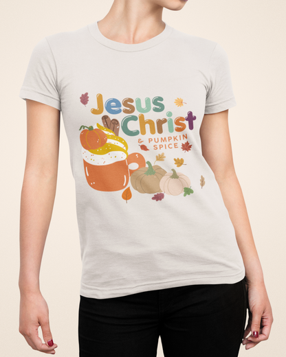 'Jesus Christ and Pumpkin Spice' Lady's Tee